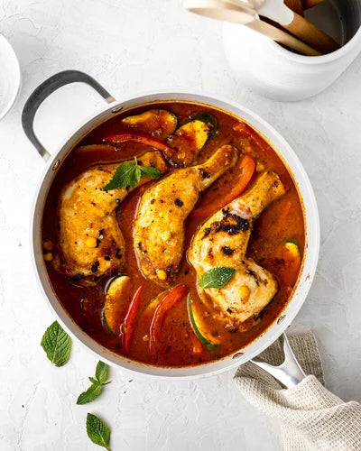 Moroccan Chicken Baked in Red Sauce, A True One-Pan Delight