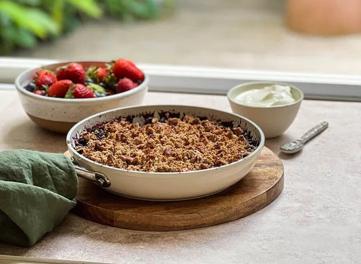 Healthy Berry Crumble, Gluten-Free One Pan Recipe